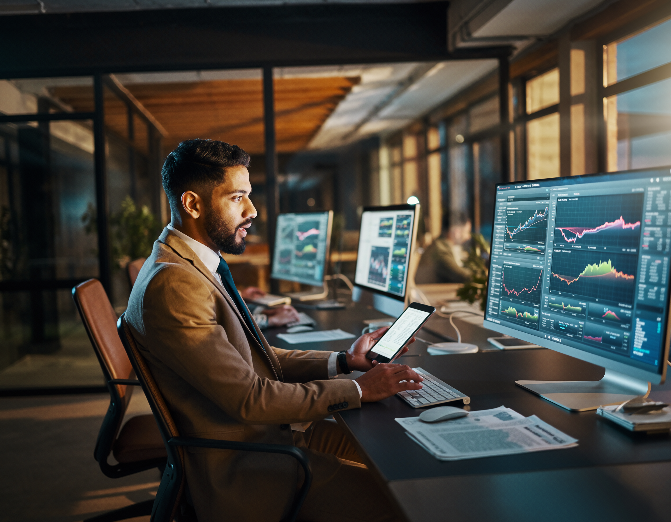 firefly businessman making money by using computers 680357